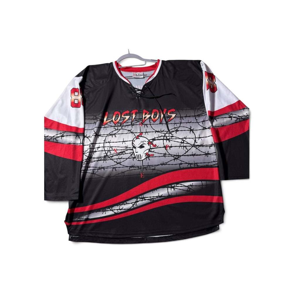 Ealy Sportswear Lost Boys Skull Barbwire Graphic Hockey Jersey